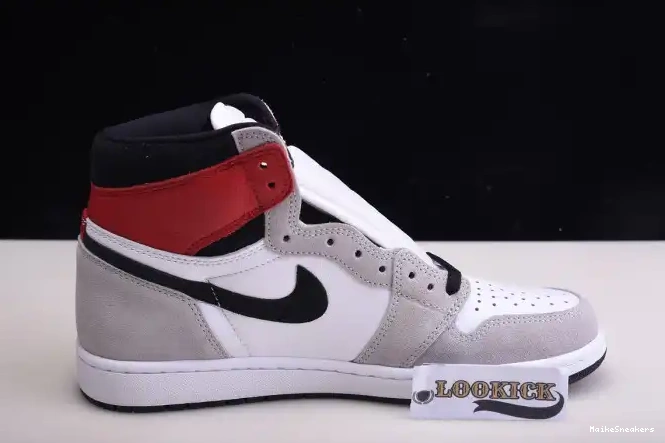 MaikeSneakers Grey Air Jordan 1 OG High Smoke Light 555088-126 0429